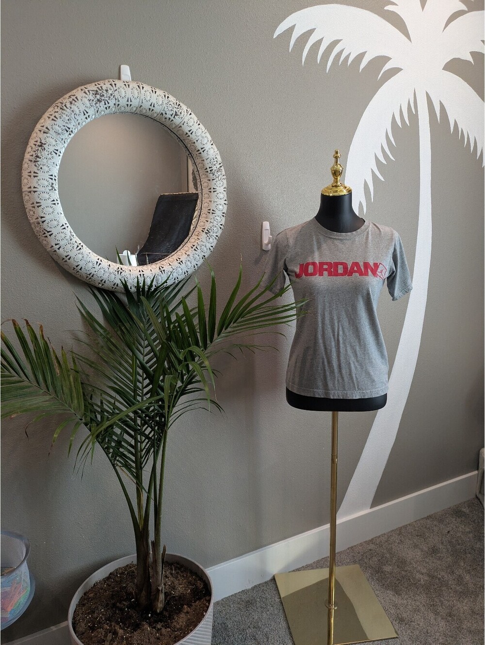 Jordan Gray Graphic Logo T-Shirt